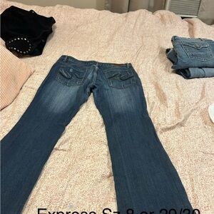 Express Women's Dark Blue Boot Cut Jeans